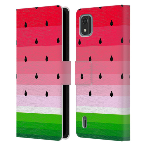 Haroulita Fruits Watermelon Leather Book Wallet Case Cover For Nokia C2 2nd Edition