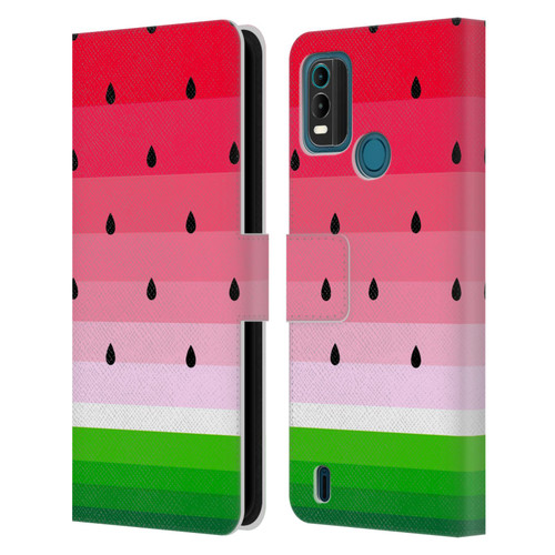 Haroulita Fruits Watermelon Leather Book Wallet Case Cover For Nokia G11 Plus