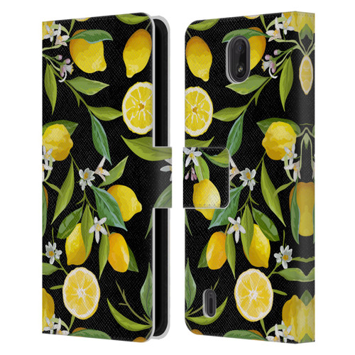 Haroulita Fruits Flowers And Lemons Leather Book Wallet Case Cover For Nokia C01 Plus/C1 2nd Edition