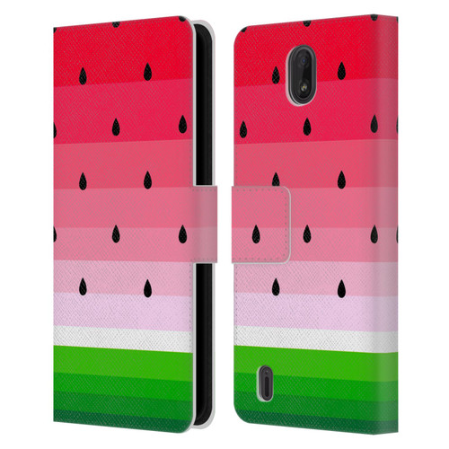 Haroulita Fruits Watermelon Leather Book Wallet Case Cover For Nokia C01 Plus/C1 2nd Edition