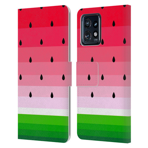 Haroulita Fruits Watermelon Leather Book Wallet Case Cover For Motorola Moto Edge 40 Pro