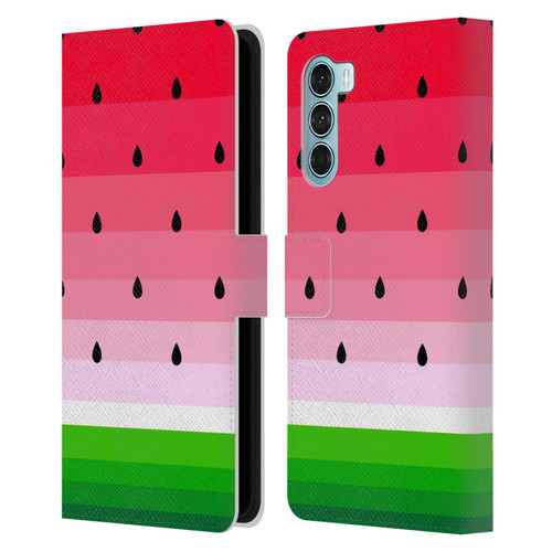 Haroulita Fruits Watermelon Leather Book Wallet Case Cover For Motorola Edge S30 / Moto G200 5G