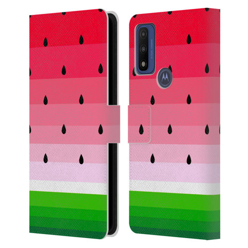 Haroulita Fruits Watermelon Leather Book Wallet Case Cover For Motorola G Pure