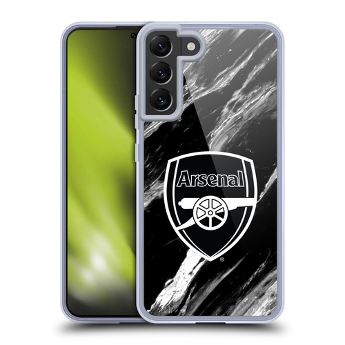 Arsenal FC Crest Patterns Marble Soft Gel Case for Samsung Galaxy S22+ 5G