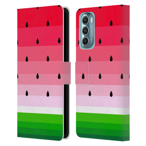 Haroulita Fruits Watermelon Leather Book Wallet Case Cover For Motorola Moto G Stylus 5G (2022)