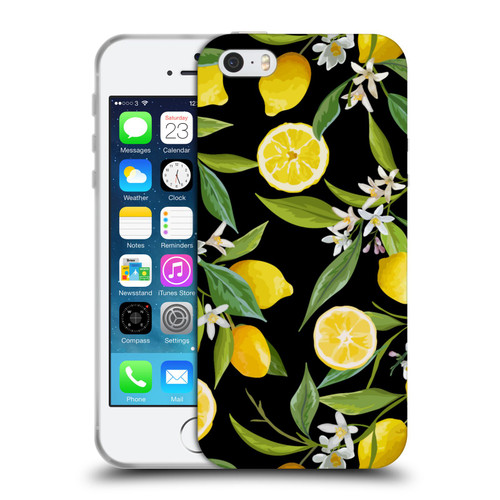 Haroulita Fruits Flowers And Lemons Soft Gel Case for Apple iPhone 5 / 5s / iPhone SE 2016