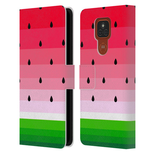 Haroulita Fruits Watermelon Leather Book Wallet Case Cover For Motorola Moto E7 Plus