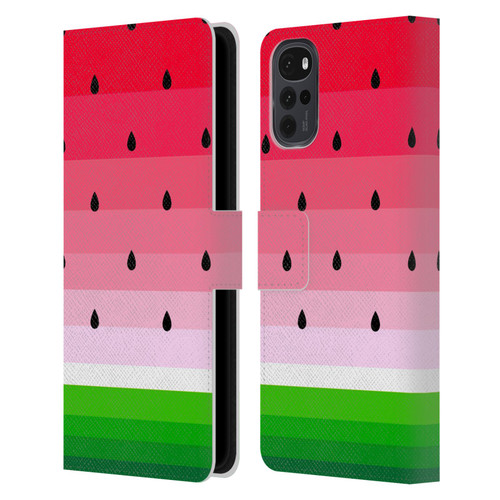 Haroulita Fruits Watermelon Leather Book Wallet Case Cover For Motorola Moto G22