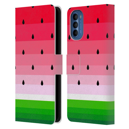 Haroulita Fruits Watermelon Leather Book Wallet Case Cover For Motorola Moto G41