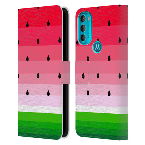 Haroulita Fruits Watermelon Leather Book Wallet Case Cover For Motorola Moto G71 5G