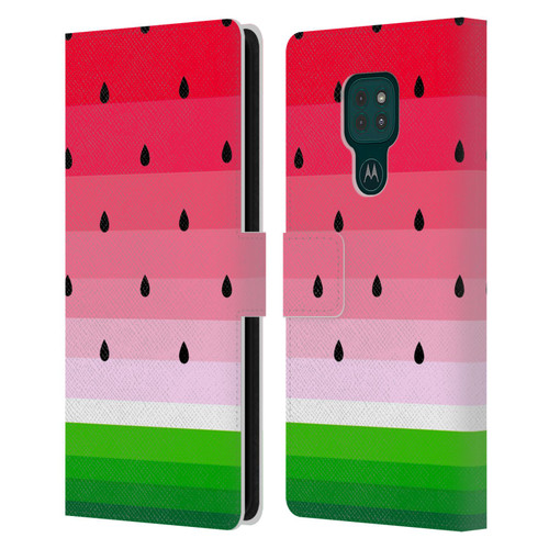 Haroulita Fruits Watermelon Leather Book Wallet Case Cover For Motorola Moto G9 Play