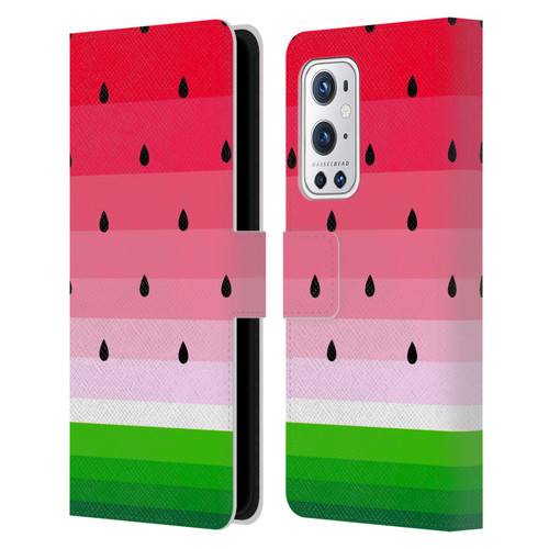 Haroulita Fruits Watermelon Leather Book Wallet Case Cover For OnePlus 9 Pro