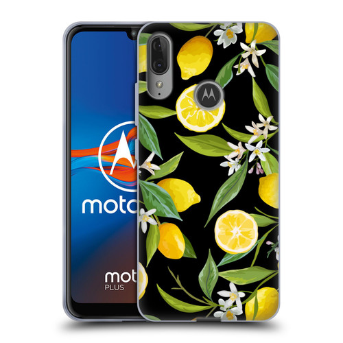 Haroulita Fruits Flowers And Lemons Soft Gel Case for Motorola Moto E6 Plus