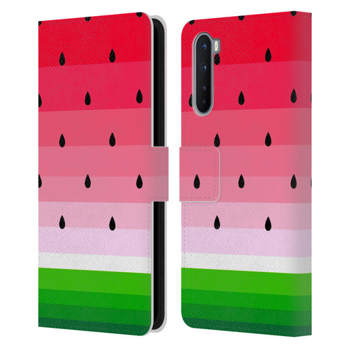 Haroulita Fruits Watermelon Leather Book Wallet Case Cover For OnePlus Nord 5G
