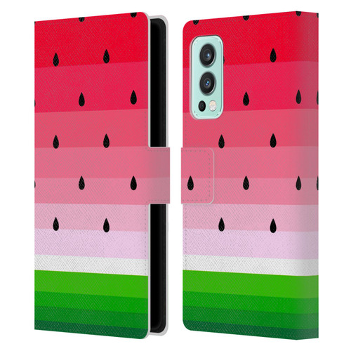 Haroulita Fruits Watermelon Leather Book Wallet Case Cover For OnePlus Nord 2 5G