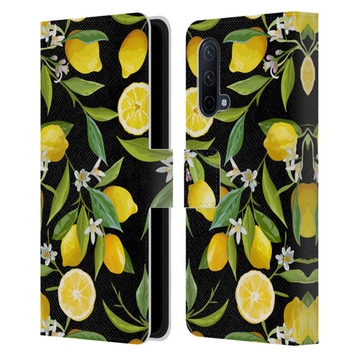 Haroulita Fruits Flowers And Lemons Leather Book Wallet Case Cover For OnePlus Nord CE 5G