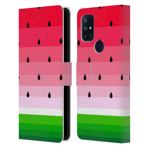 Haroulita Fruits Watermelon Leather Book Wallet Case Cover For OnePlus Nord N10 5G