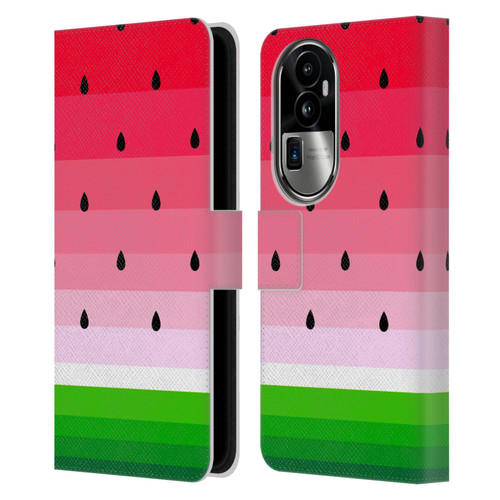 Haroulita Fruits Watermelon Leather Book Wallet Case Cover For OPPO Reno10 Pro+