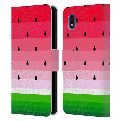Haroulita Fruits Watermelon Leather Book Wallet Case Cover For Samsung Galaxy A01 Core (2020)