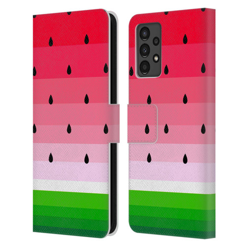 Haroulita Fruits Watermelon Leather Book Wallet Case Cover For Samsung Galaxy A13 (2022)