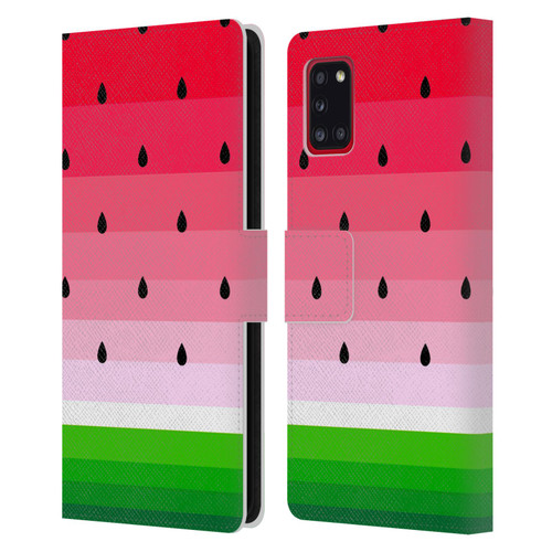 Haroulita Fruits Watermelon Leather Book Wallet Case Cover For Samsung Galaxy A31 (2020)