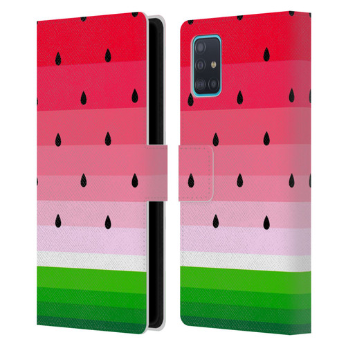 Haroulita Fruits Watermelon Leather Book Wallet Case Cover For Samsung Galaxy A51 (2019)