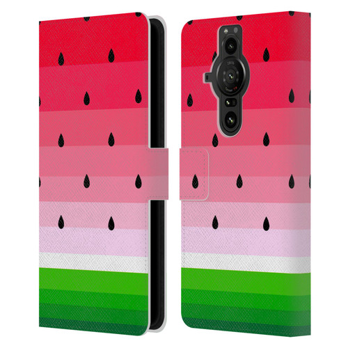 Haroulita Fruits Watermelon Leather Book Wallet Case Cover For Sony Xperia Pro-I