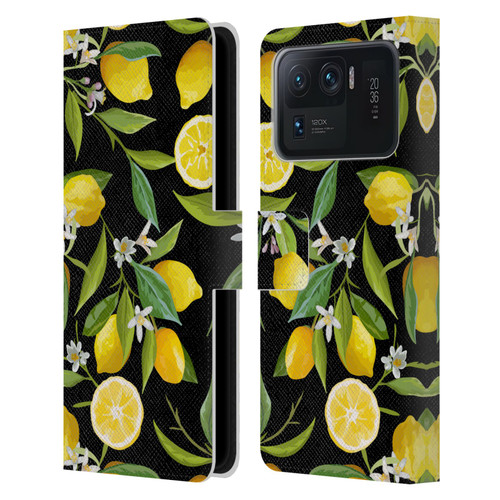 Haroulita Fruits Flowers And Lemons Leather Book Wallet Case Cover For Xiaomi Mi 11 Ultra