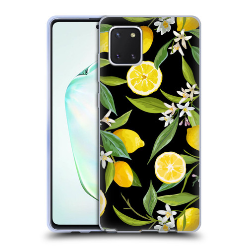 Haroulita Fruits Flowers And Lemons Soft Gel Case for Samsung Galaxy Note10 Lite