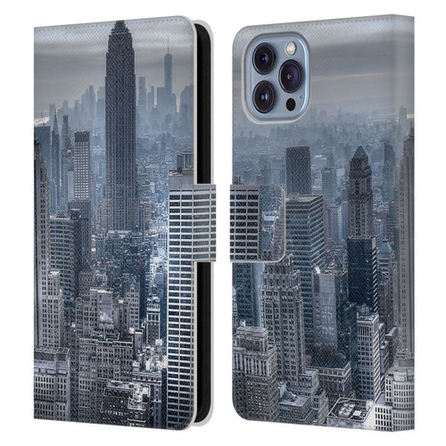 Haroulita Places New York 3 Leather Book Wallet Case Cover For Apple iPhone 14