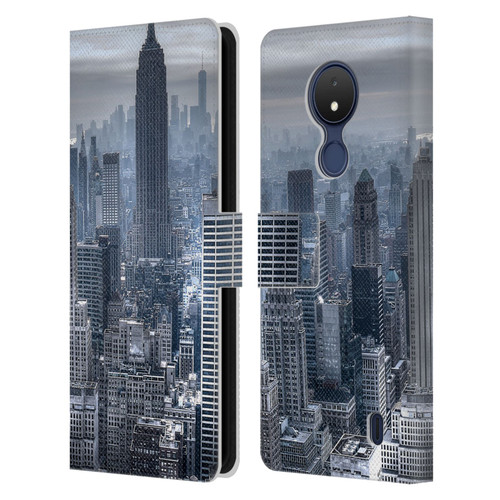 Haroulita Places New York 3 Leather Book Wallet Case Cover For Nokia C21