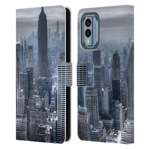 Haroulita Places New York 3 Leather Book Wallet Case Cover For Nokia X30