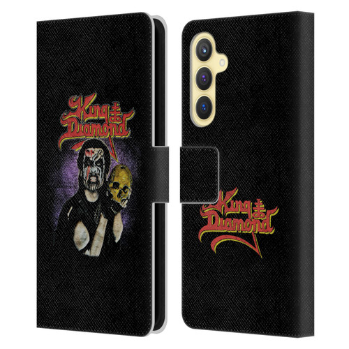 King Diamond Poster Conspiracy Tour 1989 Leather Book Wallet Case Cover For Samsung Galaxy S23 FE 5G