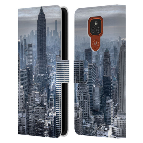 Haroulita Places New York 3 Leather Book Wallet Case Cover For Motorola Moto E7 Plus