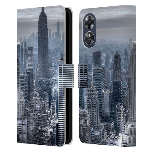 Haroulita Places New York 3 Leather Book Wallet Case Cover For OPPO A17