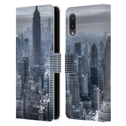 Haroulita Places New York 3 Leather Book Wallet Case Cover For Samsung Galaxy A02/M02 (2021)