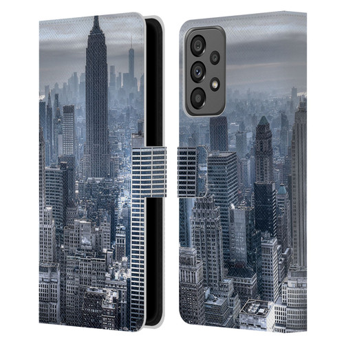 Haroulita Places New York 3 Leather Book Wallet Case Cover For Samsung Galaxy A73 5G (2022)