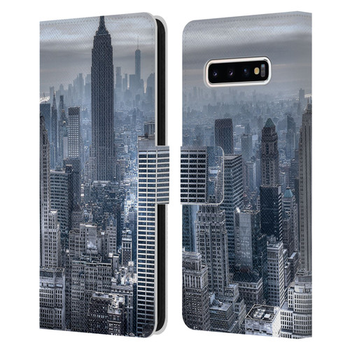Haroulita Places New York 3 Leather Book Wallet Case Cover For Samsung Galaxy S10+ / S10 Plus