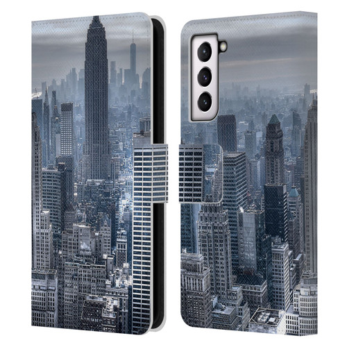 Haroulita Places New York 3 Leather Book Wallet Case Cover For Samsung Galaxy S21 5G