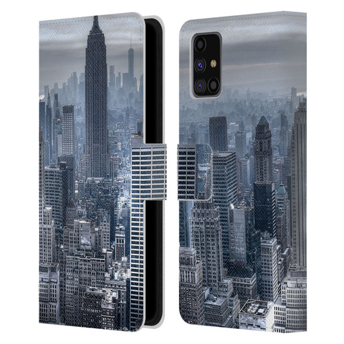 Haroulita Places New York 3 Leather Book Wallet Case Cover For Samsung Galaxy M31s (2020)