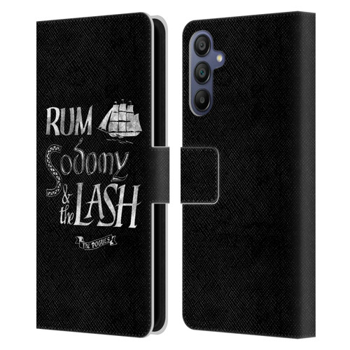 The Pogues Graphics Rum Sodony & The Lash Leather Book Wallet Case Cover For Samsung Galaxy A15