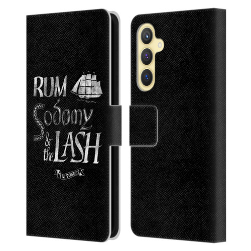 The Pogues Graphics Rum Sodony & The Lash Leather Book Wallet Case Cover For Samsung Galaxy S23 FE 5G