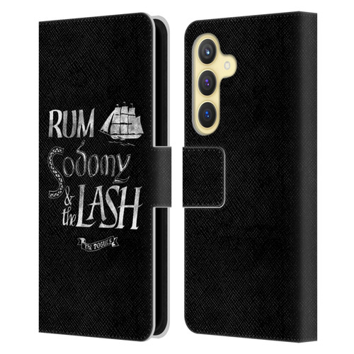 The Pogues Graphics Rum Sodony & The Lash Leather Book Wallet Case Cover For Samsung Galaxy S24 5G