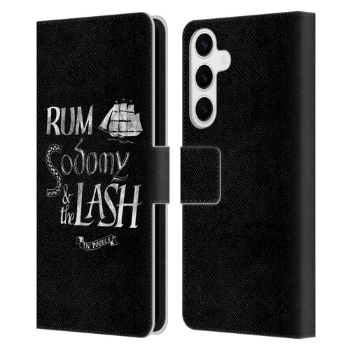 The Pogues Graphics Rum Sodony & The Lash Leather Book Wallet Case Cover For Samsung Galaxy S24+ 5G