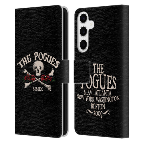 The Pogues Graphics Skull Leather Book Wallet Case Cover For Samsung Galaxy S24+ 5G