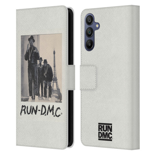 Run-D.M.C. Key Art Polaroid Leather Book Wallet Case Cover For Samsung Galaxy A15