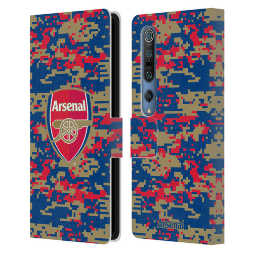 Arsenal FC Crest Patterns Digital Camouflage Leather Book Wallet Case Cover For Xiaomi Mi 10 5G / Mi 10 Pro 5G