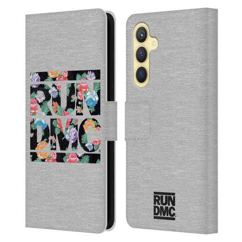 Run-D.M.C. Key Art Floral Leather Book Wallet Case Cover For Samsung Galaxy S23 FE 5G