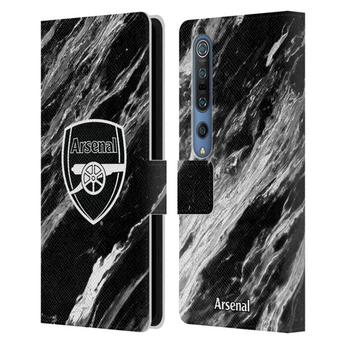 Arsenal FC Crest Patterns Marble Leather Book Wallet Case Cover For Xiaomi Mi 10 5G / Mi 10 Pro 5G
