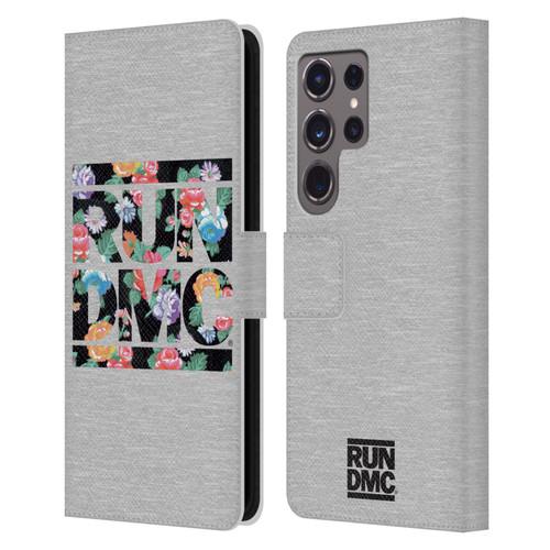 Run-D.M.C. Key Art Floral Leather Book Wallet Case Cover For Samsung Galaxy S24 Ultra 5G